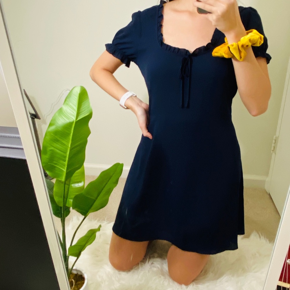 Aritzia Sunday Best navy dress
